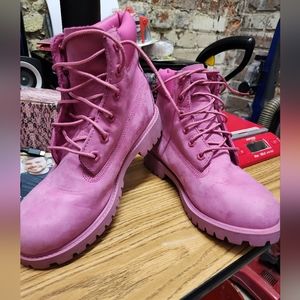 Pink Timberland Boots Womens 5.5